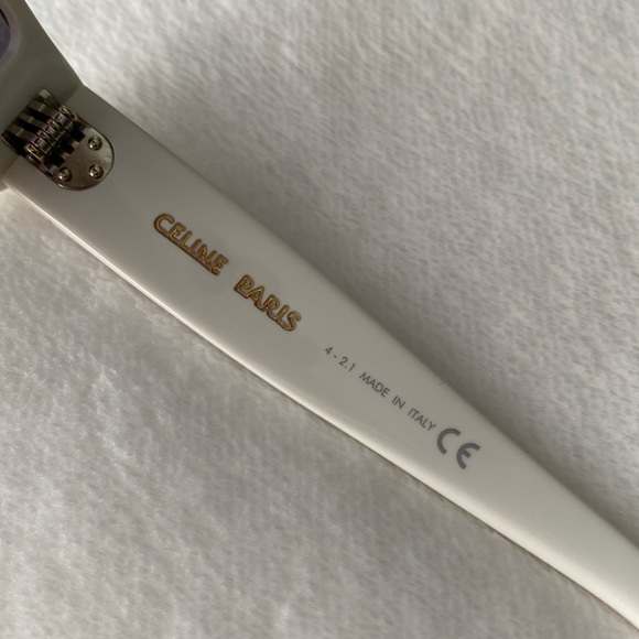 Celine Mask/Shield Wraparound Sunglasses (CL40195I, White/Smoke) - Picture 14 of 16